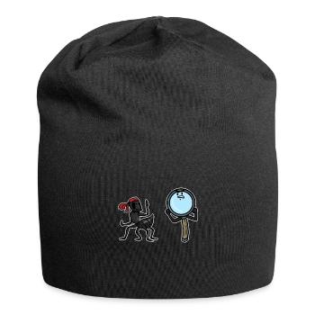 Emsige Ameise Insektenkolonie - Jersey-Beanie - Schwarz - Vorne