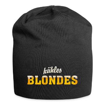 kühles Blondes - Jersey-Beanie - Schwarz - Vorne