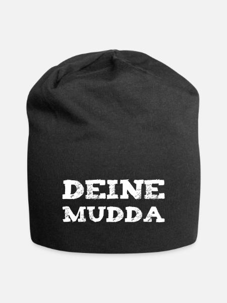 Deine Mutter - Jersey-Beanie - Schwarz