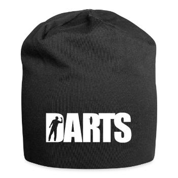 Dart Klassiker - Silhouette - Dartfan Dartspieler - Jersey-Beanie - Schwarz - Vorne