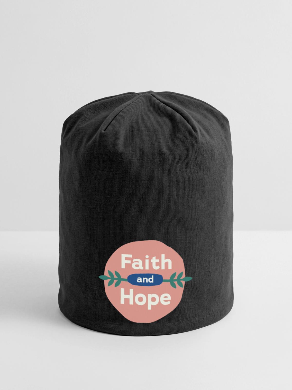 Faith & Hope - Jersey-Beanie - Schwarz - Vorne