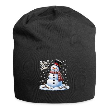 Well Shit Funny Snowman Christmas - Jersey-Beanie - Schwarz - Vorne