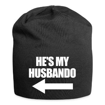 Er ist mein Husbando Anime Manga Partnerpaar - Jersey-Beanie - Schwarz - Vorne
