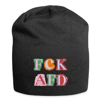 FCK AFD ERPRESSERBRIEF BUCHSTABEN, FCK NZS, NO NZS - Jersey-Beanie - Schwarz - Vorne