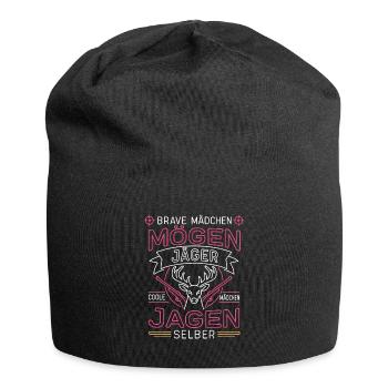 Jägerinnen Coole Mädchen Jagd - Jersey-Beanie - Schwarz - Vorne