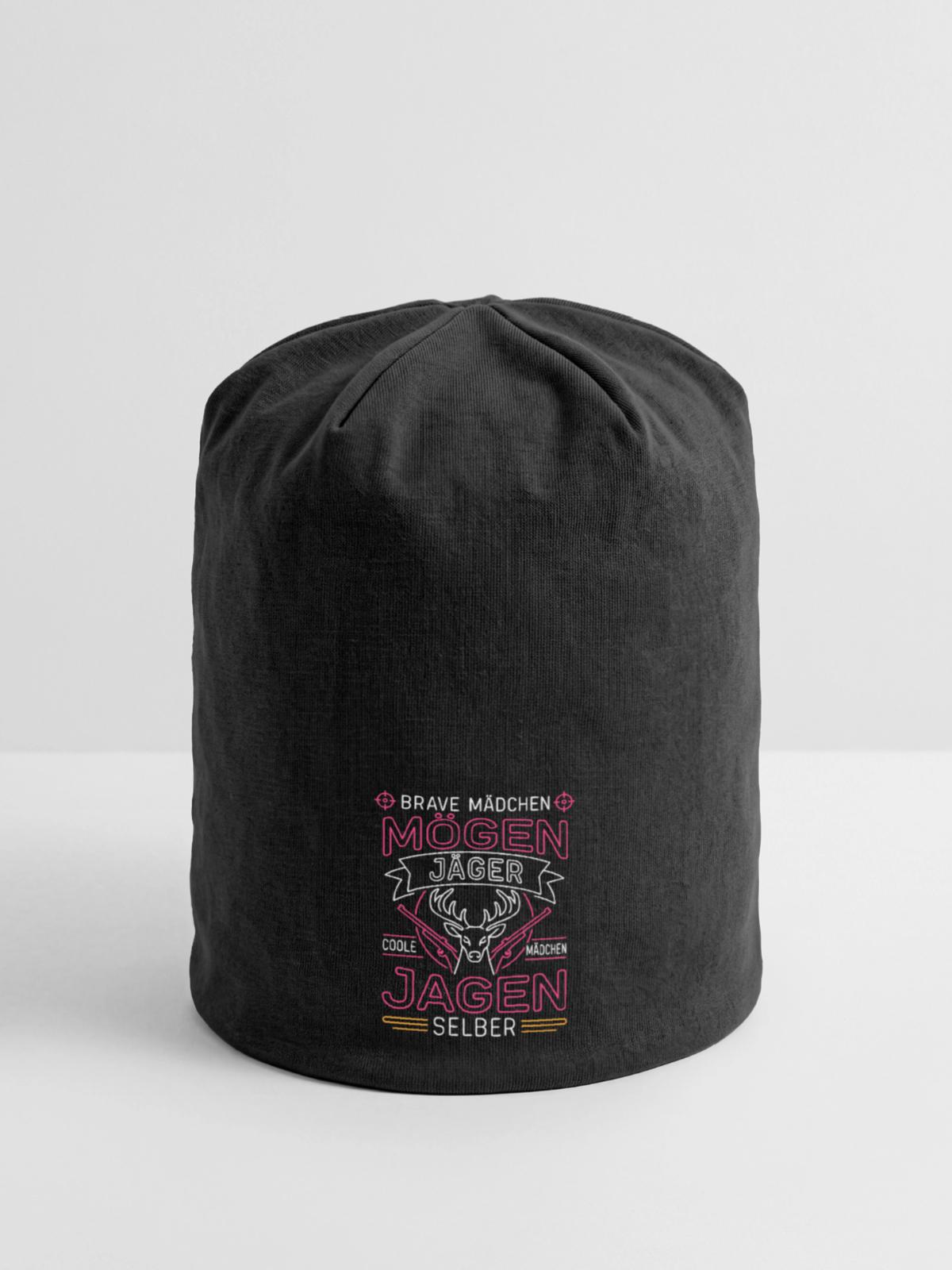 Jägerinnen Coole Mädchen Jagd - Jersey-Beanie - Schwarz - Vorne