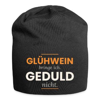 Glühwein bringe ich. Geduld nicht. – Kellner - Jersey-Beanie - Schwarz - Vorne