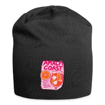 Amalfiküsten-Cocktails Rose - Jersey-Beanie - Schwarz - Vorne