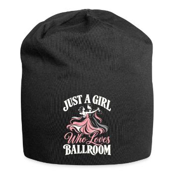 Gesellschaftstanzerin Einfach ein Mädchen, das Ballroom liebt - Jersey-Beanie - Schwarz - Vorne