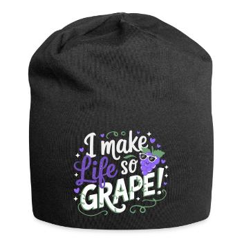 Ich Mache Das Leben So Weintraubenhaft Großartig - Jersey-Beanie - Schwarz - Vorne