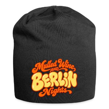 Glühwein und Berliner Nächte Winter Berlin - Jersey-Beanie - Schwarz - Vorne