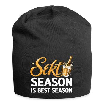 Sekt Season Is Best Season Silvester Sekt - Jersey-Beanie - Schwarz - Vorne