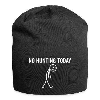 Heute keine Jagd - Jersey-Beanie - Schwarz - Vorne