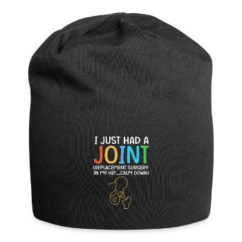 Hüfte Hüftgelenk Hüften - Jersey-Beanie - Schwarz - Vorne