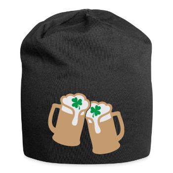 Klirrende Kleeblattbecher - Jersey-Beanie - Schwarz - Vorne