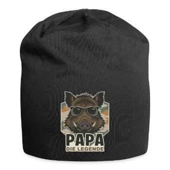 Papa die Legende Wildschwein - Jersey-Beanie - Schwarz - Vorne