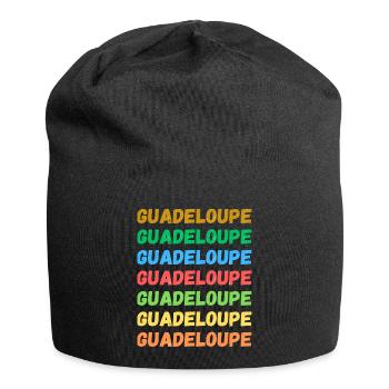 Guadeloupe in Farbe - Jersey-Beanie - Schwarz - Vorne