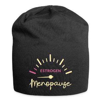 Menopause Frauen Östrogen - Jersey-Beanie - Schwarz - Vorne