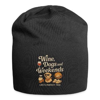 Wine Dogs And Weekends - Jersey-Beanie - Schwarz - Vorne