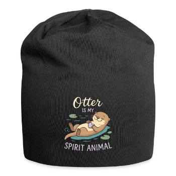 Otter Is My Spirit Animal - Jersey-Beanie - Schwarz - Vorne