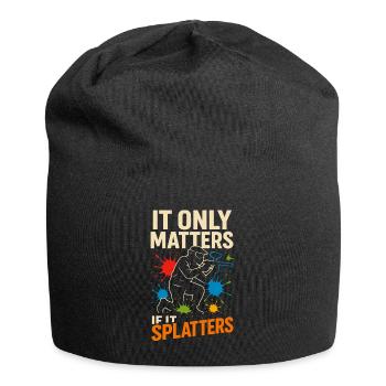 It Only Matters If It Splatters - Jersey-Beanie - Schwarz - Vorne