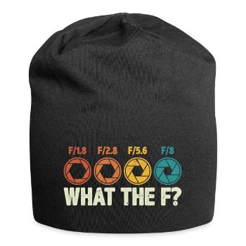 Fotografenfotografie-Blende: Was zum F? - Jersey-Beanie - Schwarz - Vorne