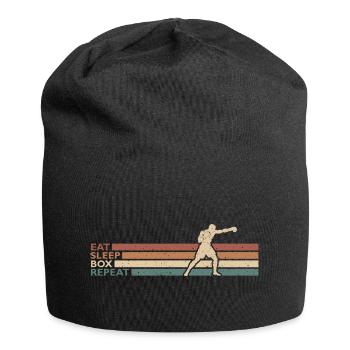 Eat Sleep Box Repeat Für Boxer Boxsport - Jersey-Beanie - Schwarz - Vorne