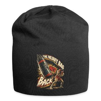 Muay Thai Thaiboxen The Heavy Bag Hit Back - Jersey-Beanie - Schwarz - Vorne
