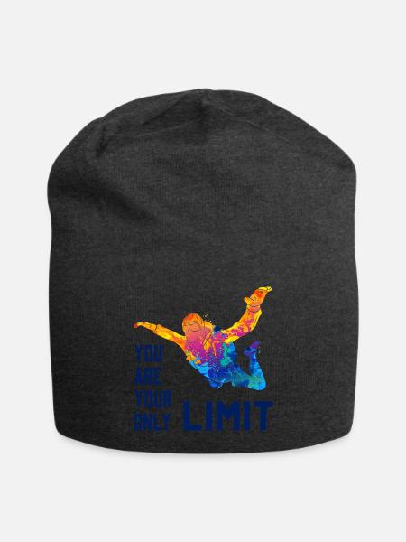 Skydive Fallschirmspringer Skydiver Freifall - Jersey-Beanie - Anthrazit