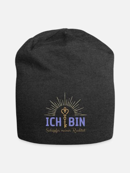 Ich bin Schöpfer blau - Jersey-Beanie - Anthrazit