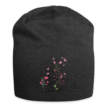 A fleurs de peau - Bonnet en jersey - charbon - Devant