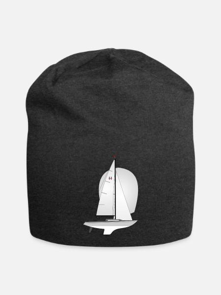 H Boot Riss - Jersey-Beanie - Anthrazit