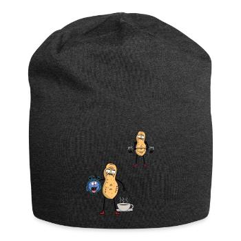 Peanut Morning Grouch Early Bird Bodybuilder - Jersey Beanie - charcoal grey - Front