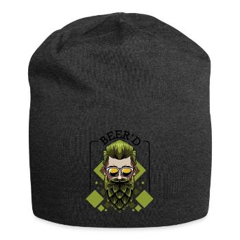 Beer‘d Bier Brauen Bart Wortspiel Brauer Geschenk - Jersey-Beanie - Anthrazit - Vorne