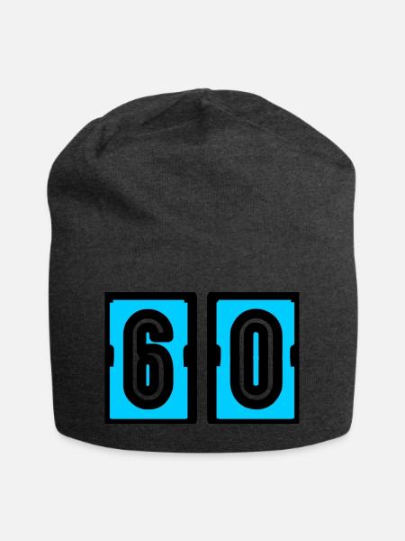 60. 60. GEBURTSTAG. GEBURTSTAG 60 JAHRE. 60 - Jersey-Beanie - Anthrazit
