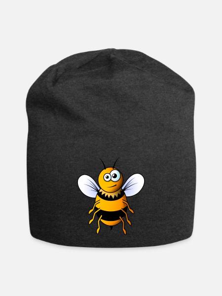 Comic Biene - Jersey-Beanie - Anthrazit