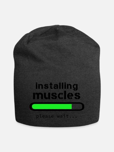 Aufbau von Muskeln - Jersey-Beanie - Anthrazit