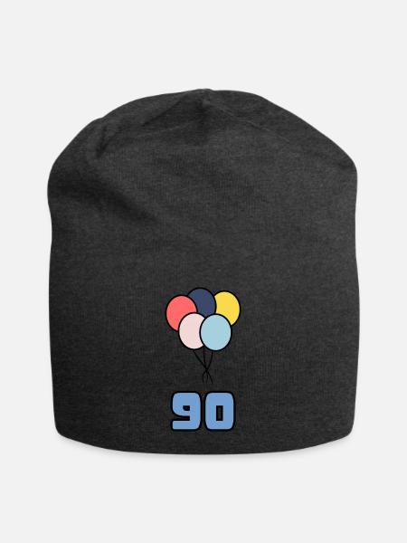 90. 90 JAHRE. 90-JÄHRIGES JUBILÄUM. GEBURTSTAG 90 JAHRE. - Jersey-Beanie - Anthrazit