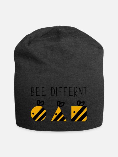 Bee different Bienen Imker Lustig Witzig Biene - Jersey-Beanie - Anthrazit
