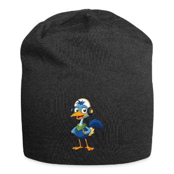 Emu Lustige Zeichentrickfigur Kopfhörermusik - Jersey-Beanie - Anthrazit - Vorne