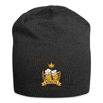 Zapft Ihr Narren die Königin hat Durst - Jersey-Beanie - Anthrazit - Vorne