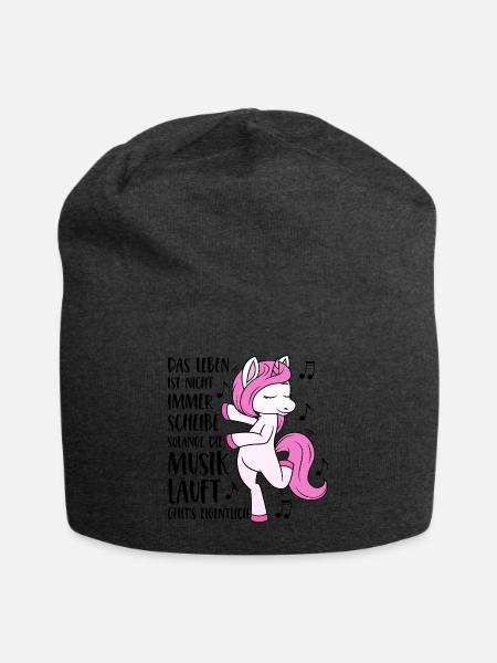 Einhorn Musik - Das Leben ist nicht immer Scheiße - Jersey-Beanie - Anthrazit