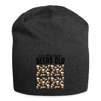 Bierkrüge Muster Kollektion Geburtstag 50 - Jersey-Beanie - Anthrazit - Vorne