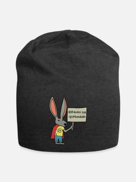 Maus - Hindernisse sind Chancen - Jersey-Beanie - Anthrazit