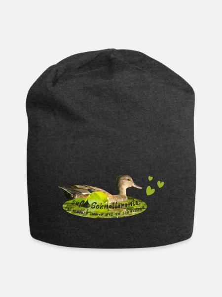 Schnatterente schnattern Quasselstrippe - Jersey-Beanie - Anthrazit