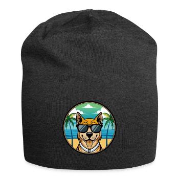 Cao De Castro Laboreiro Hunderasse Cartoon Strand - Jersey-Beanie - Anthrazit - Vorne
