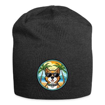 Cao De Castro Laboreiro Hunderasse Cartoon Strand - Jersey-Beanie - Anthrazit - Vorne
