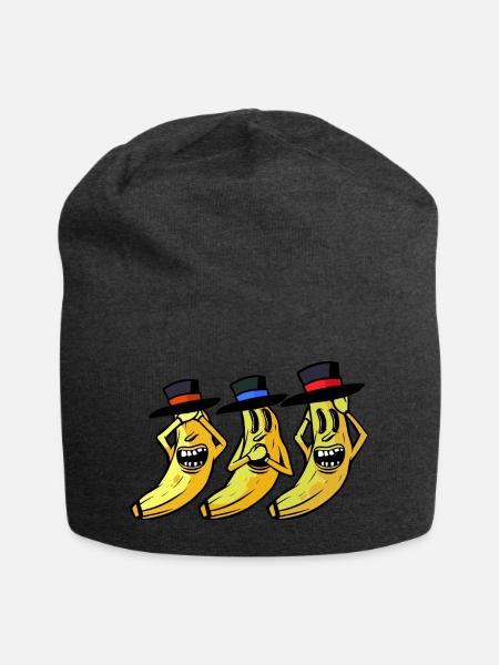 Banane lustig witzig spaßig Bananen Obst Frucht - Jersey-Beanie - Anthrazit