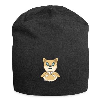 Psy Hund Psytrance Tier Psychedelisch Trip Trippen - Jersey-Beanie - Anthrazit - Vorne