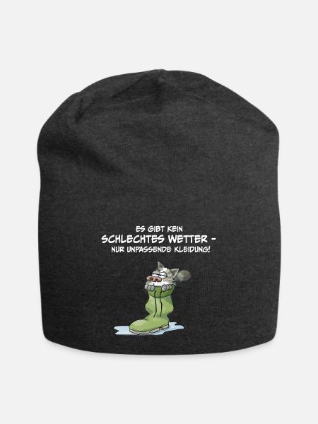 Es gibt kein schlechtes Wetter... - Jersey-Beanie - Anthrazit